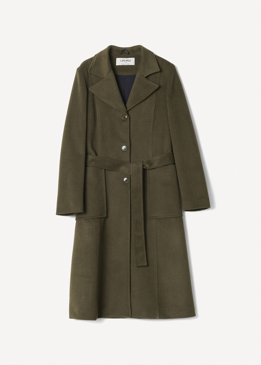 Clotilde belted wool-blend coat VERDE ALGA Woman , image number 4