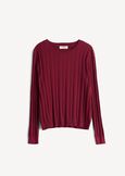 Maglia Mabel a girocollo ROSSO BORDEAUXCELESTE POLVERE Donna immagine n. 6