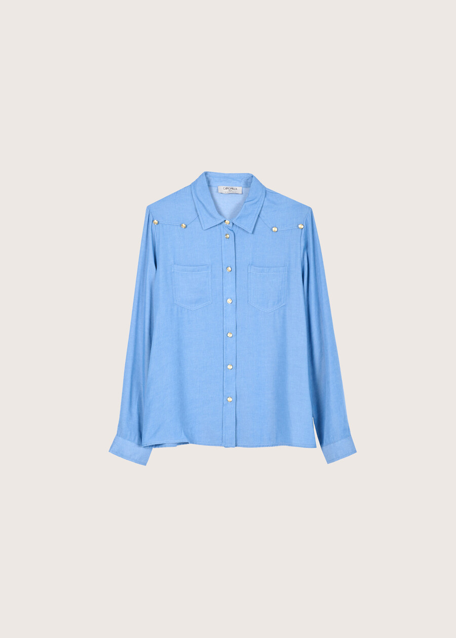 Camicia Cris in denim di viscosa DENIM Donna , immagine n. 4