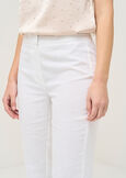 Giorgia-O linen blend trousers ROSABIANCO WHITE Woman image number 4