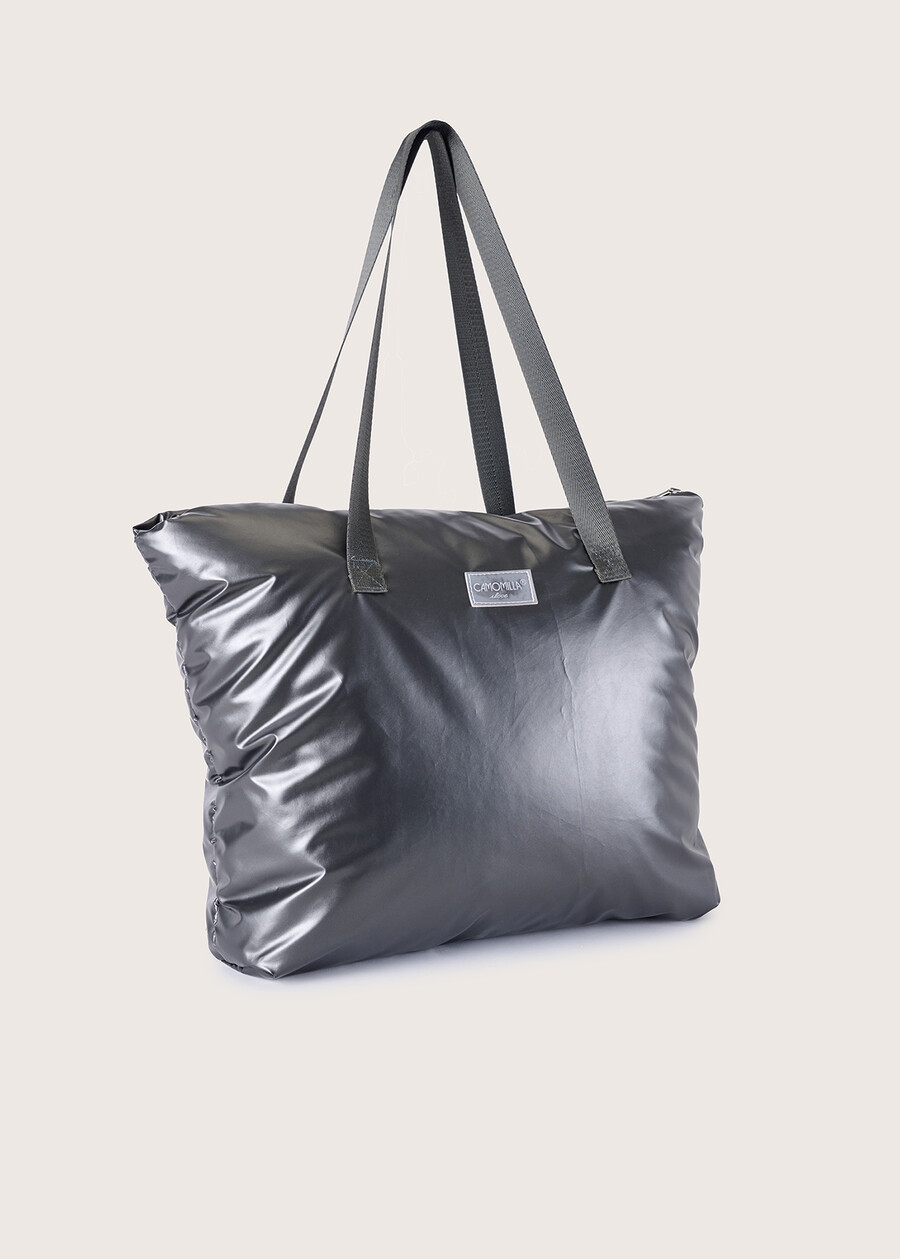 Bamori nylon shopping bag GRIGIO GUN METALBLU LAGUNABLUE COLONIALMARRONE BRONZE Woman , image number 2