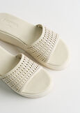 Stanley perforated faux leather sandal BEIGE LATTE Woman image number 3