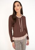 Cardigan Criss effetto doppio capo MARRONEBLU Donna immagine n. 1