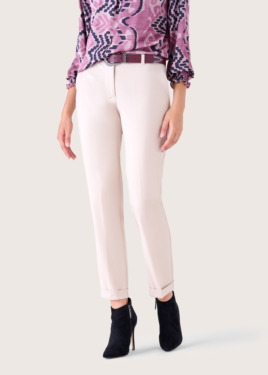 Bella polyviscose trousers BEIGE LIGHT BEIGE Woman , image number 2