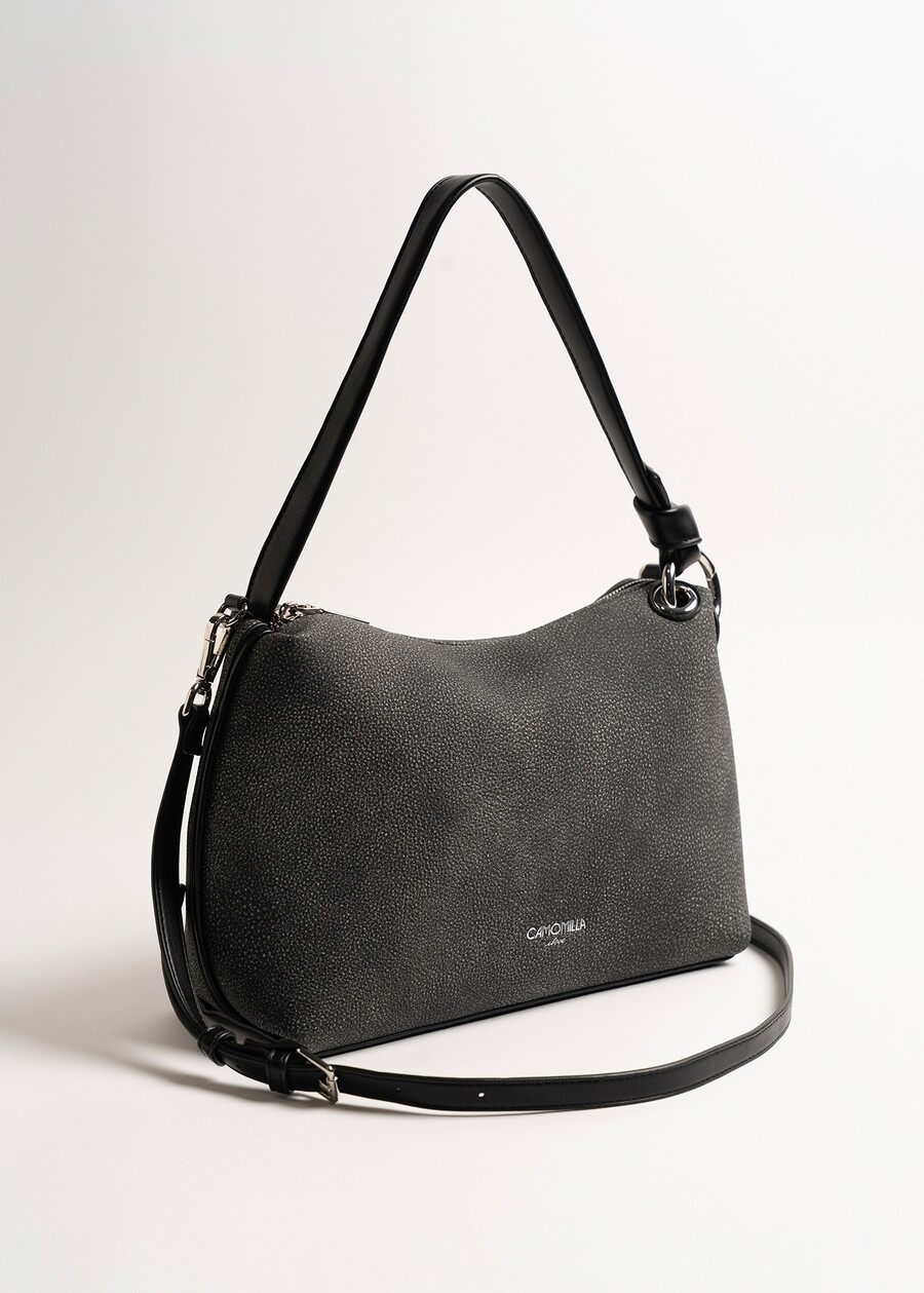 Bondie faux leather deer-print shoulder bag NERO BLACKBEIGE Woman , image number 2