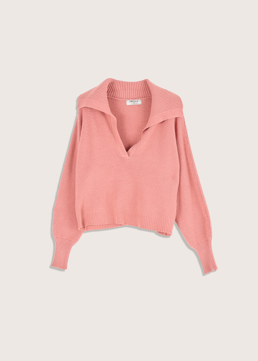 Merida jersey with polo neckline ROSA CAMMEO Woman , image number 4