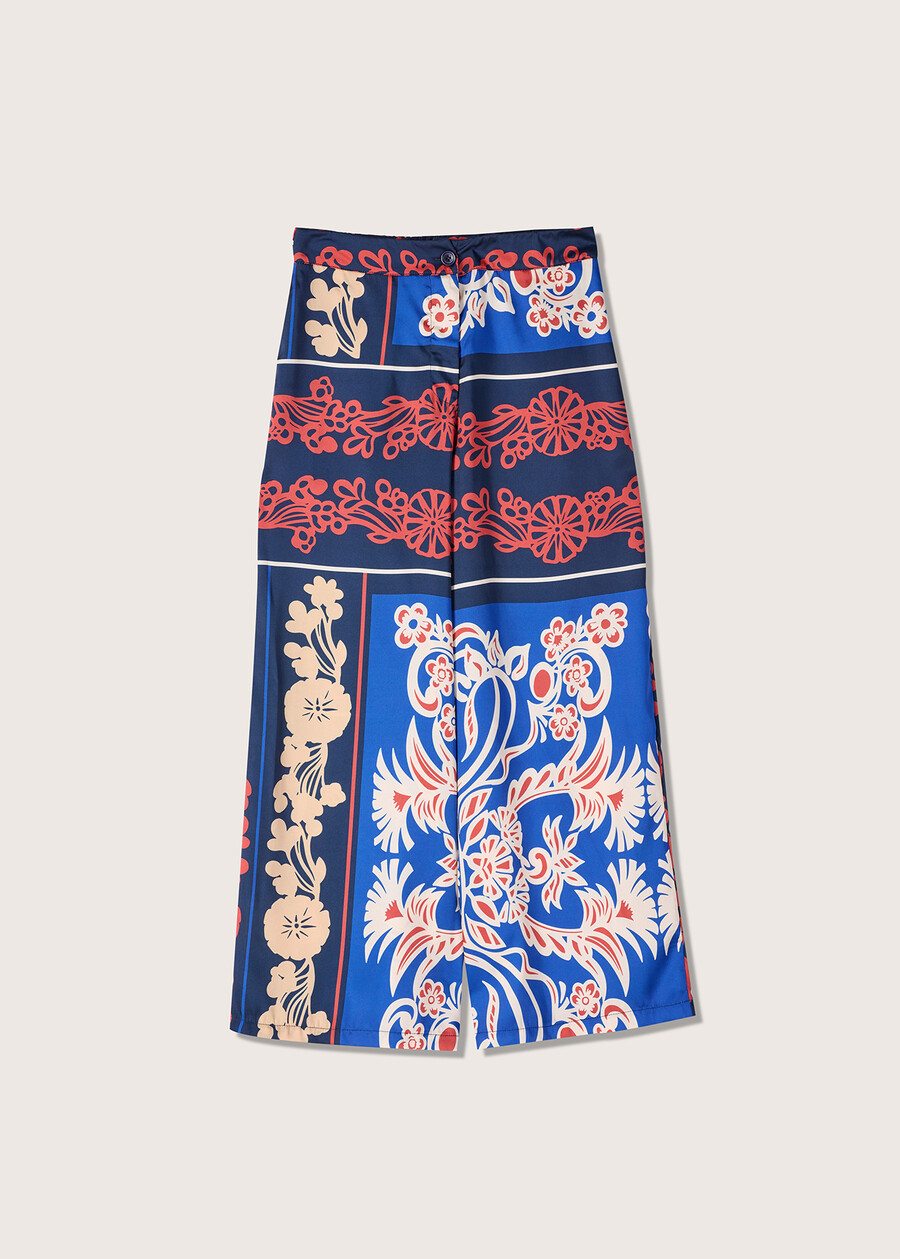 Megan satin trousers BLUE NETTUNO Woman , image number 5