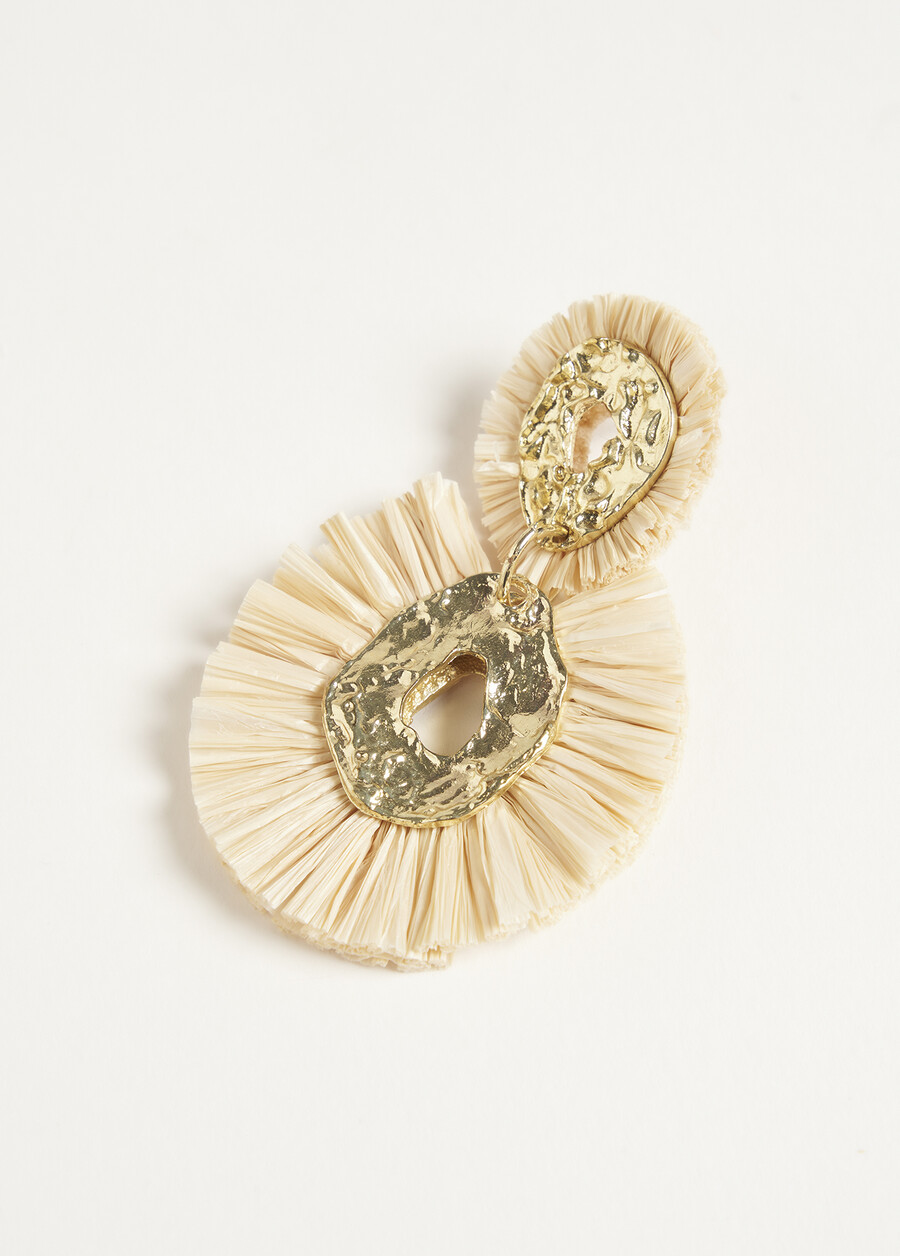 Orecchini Gelso a cerchio BEIGE AVENA Donna , immagine n. 3
