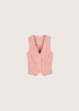 Gela cotton blend vest ROSSO CHIANTI Woman image number 5