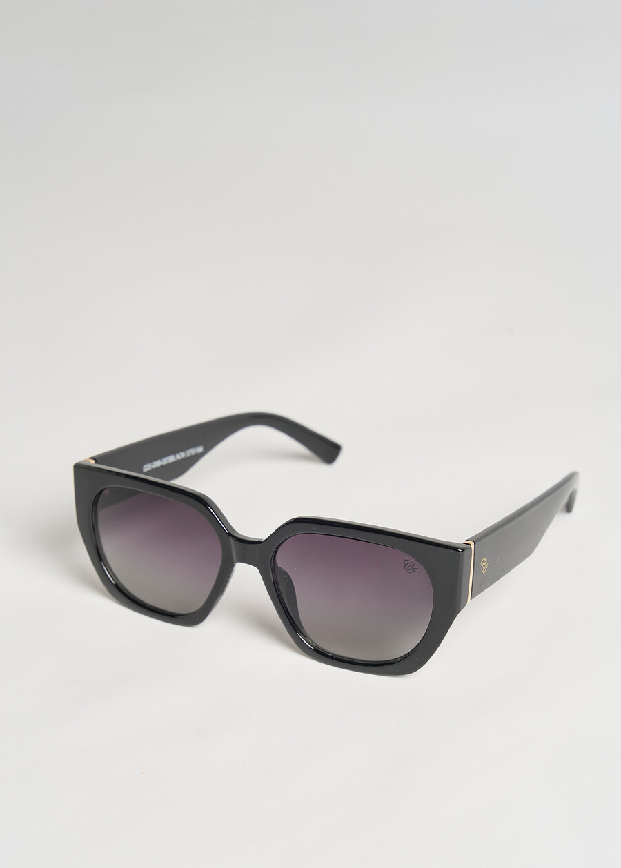 Eco-poly cat-eye sunglasses MARRONENERO BLACK Woman , image number 2