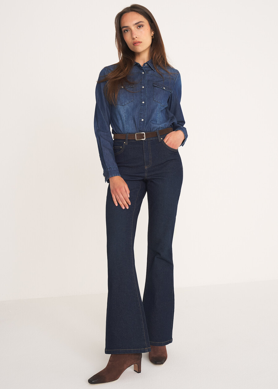 Cindy flared-leg denim trousers DENIMDENIM Woman , image number 1