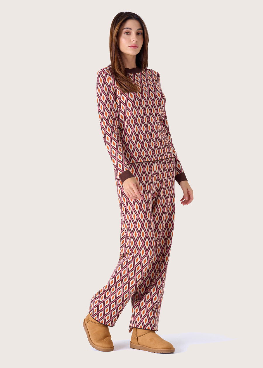 Pantalone Perrys in maglia MARRONE CASTAGNA Donna , immagine n. 1