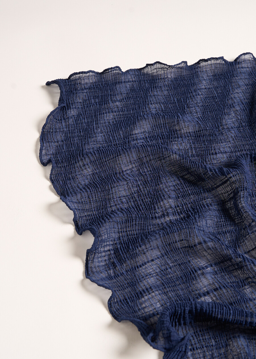 Sunny solid-color scarf NERO BLACKBLU MIDNIGHTBEIGEVIOLA VINACCIA Woman , image number 3