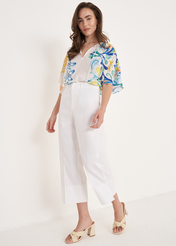 Pinocchietto Sara-A In Cotone BIANCO WHITE Donna null