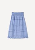 Ginevra 100% Cotton Skirt BIANCO WHITEBLU CELESTE Woman image number 4
