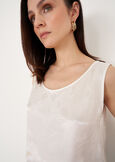 Top Tex in seta BIANCO WHITEBEIGE Donna immagine n. 2