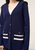 Cardigan Crem dettaglio tasche BLU Donna immagine n. 2