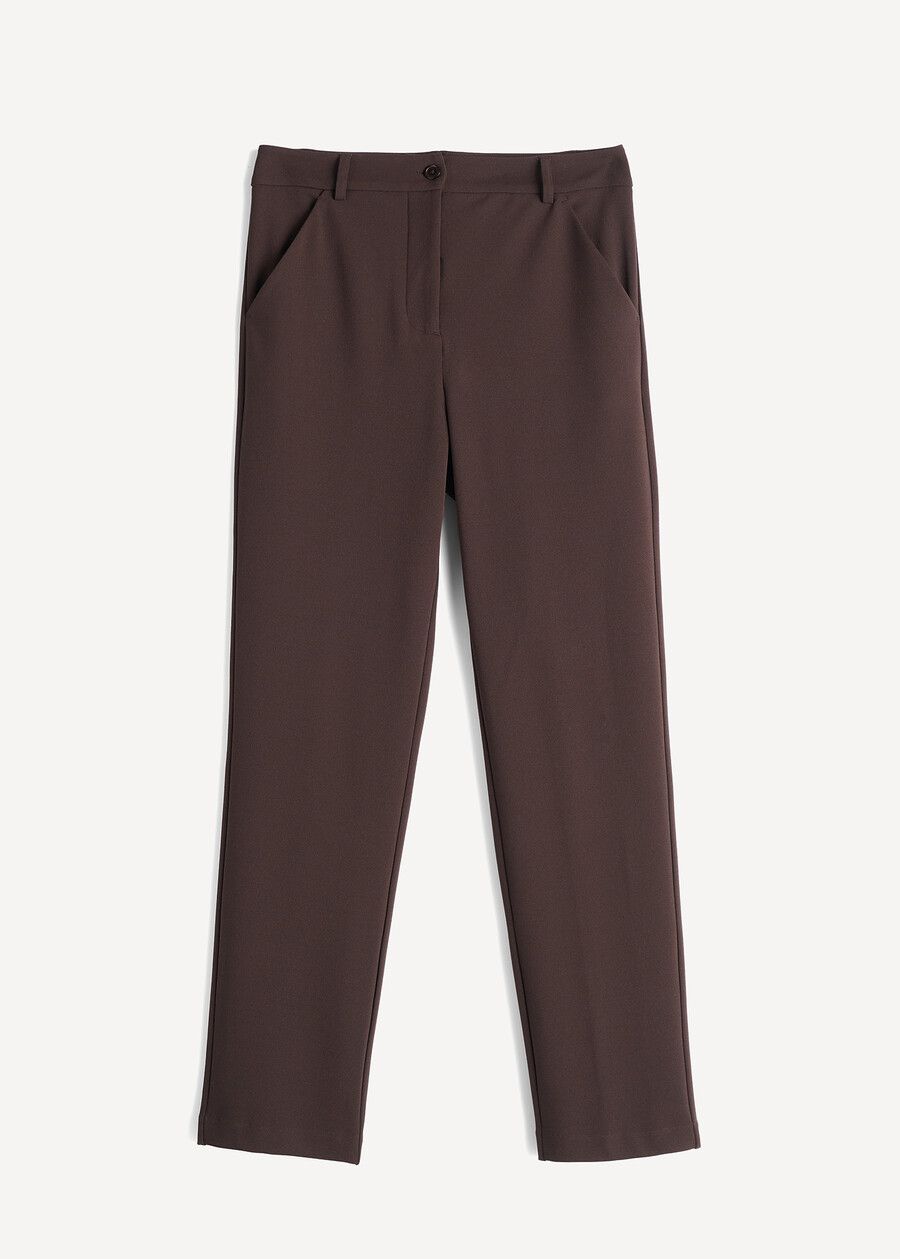 Pantalone Alice tessuto screppino ROSSO BORDEAUXVERDE GARDENMARRONE Donna , immagine n. 6