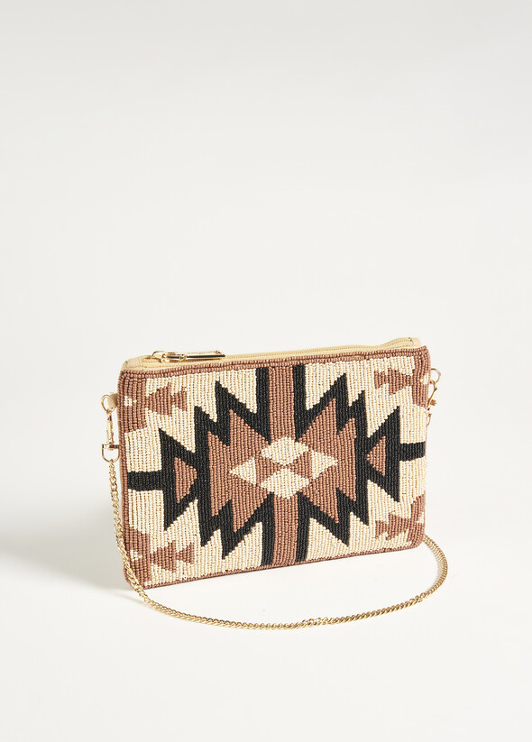 Pochette Breta con perline BIANCO BURRO Donna null