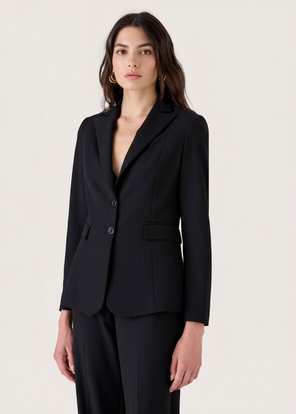 Giselle technical fabric blazer Giselle technical fabric blazer NERO BLACK Woman null