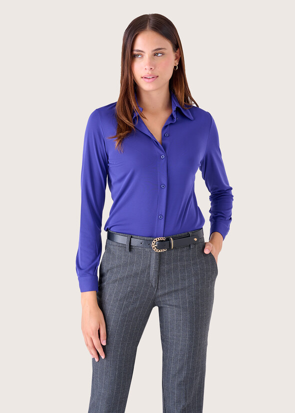 Camicia Alessia in jersey VIOLA UVA Donna null