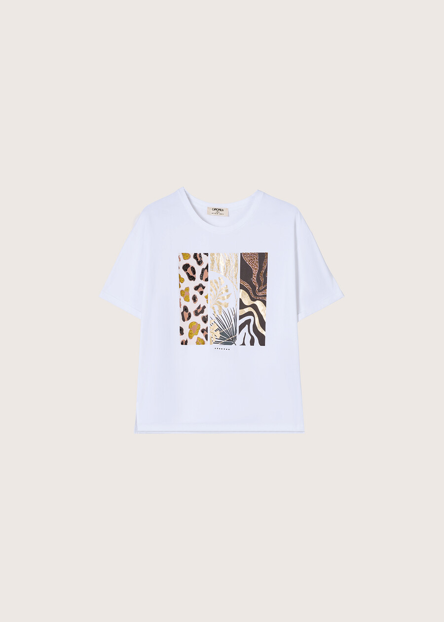 T-shirt oversize Serena in cotone BIANCO WHITE Donna , immagine n. 4