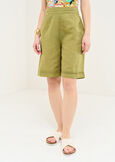 Bermuda Belen in lino e cotone VERDE Donna immagine n. 3