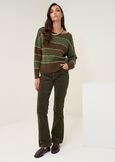 Milk shaded stripe knit MARRONE MOKA Woman image number 4
