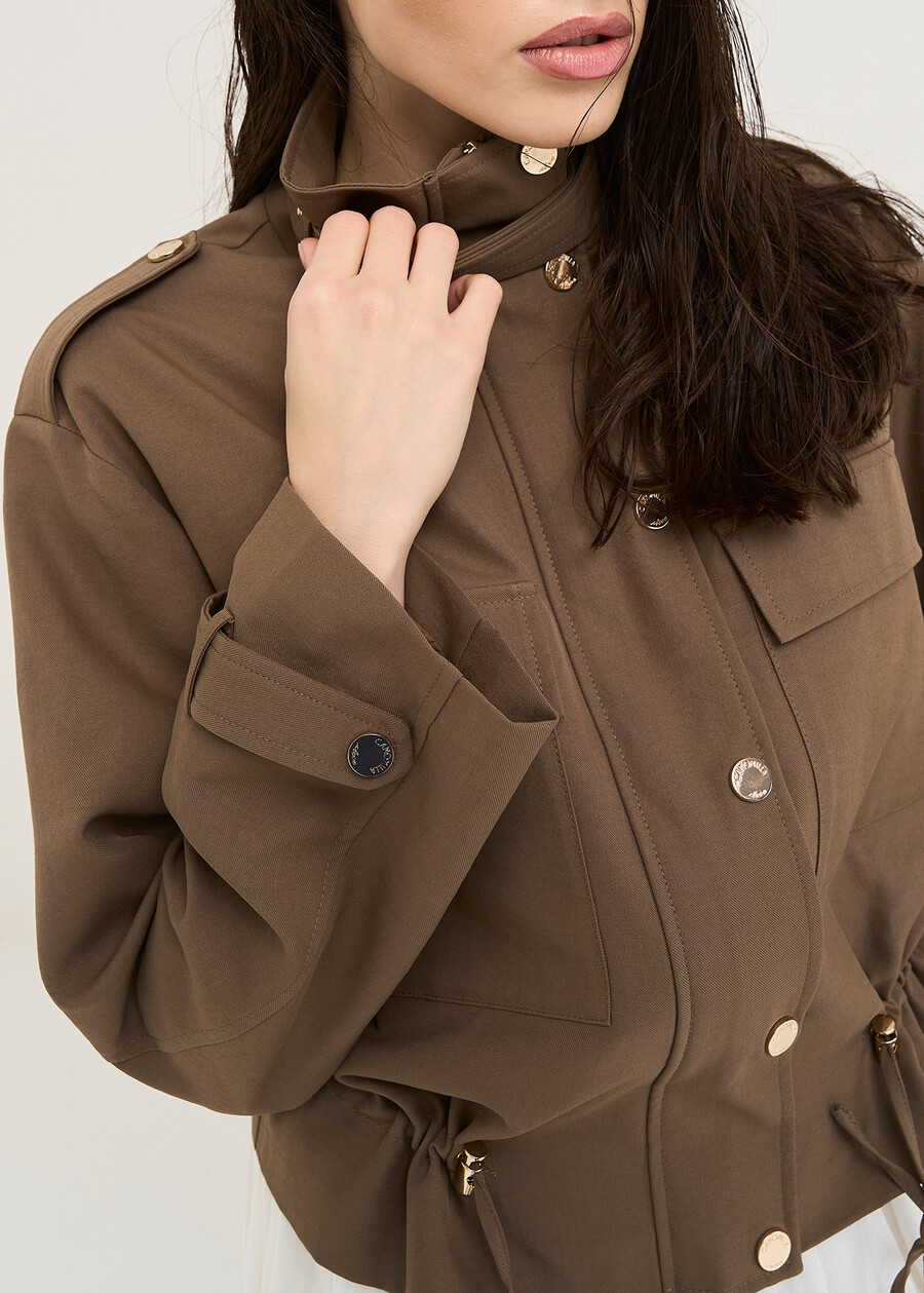 Gaia aviator style short jacket MARRONE Woman , image number 3