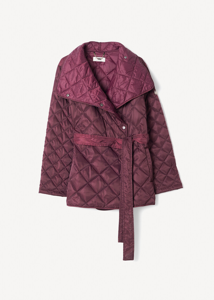 Piumino Paggy con cintura BLU MIDNIGHTVIOLA VINACCIA Donna , immagine n. 6