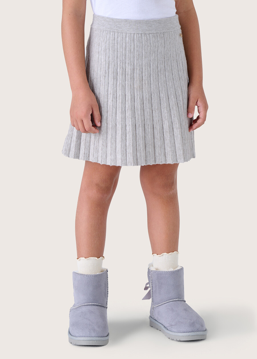 MOLLY KNITTED SKIRT FOR GIRLS GRIGIO MEDIUM GREY Woman , image number 2