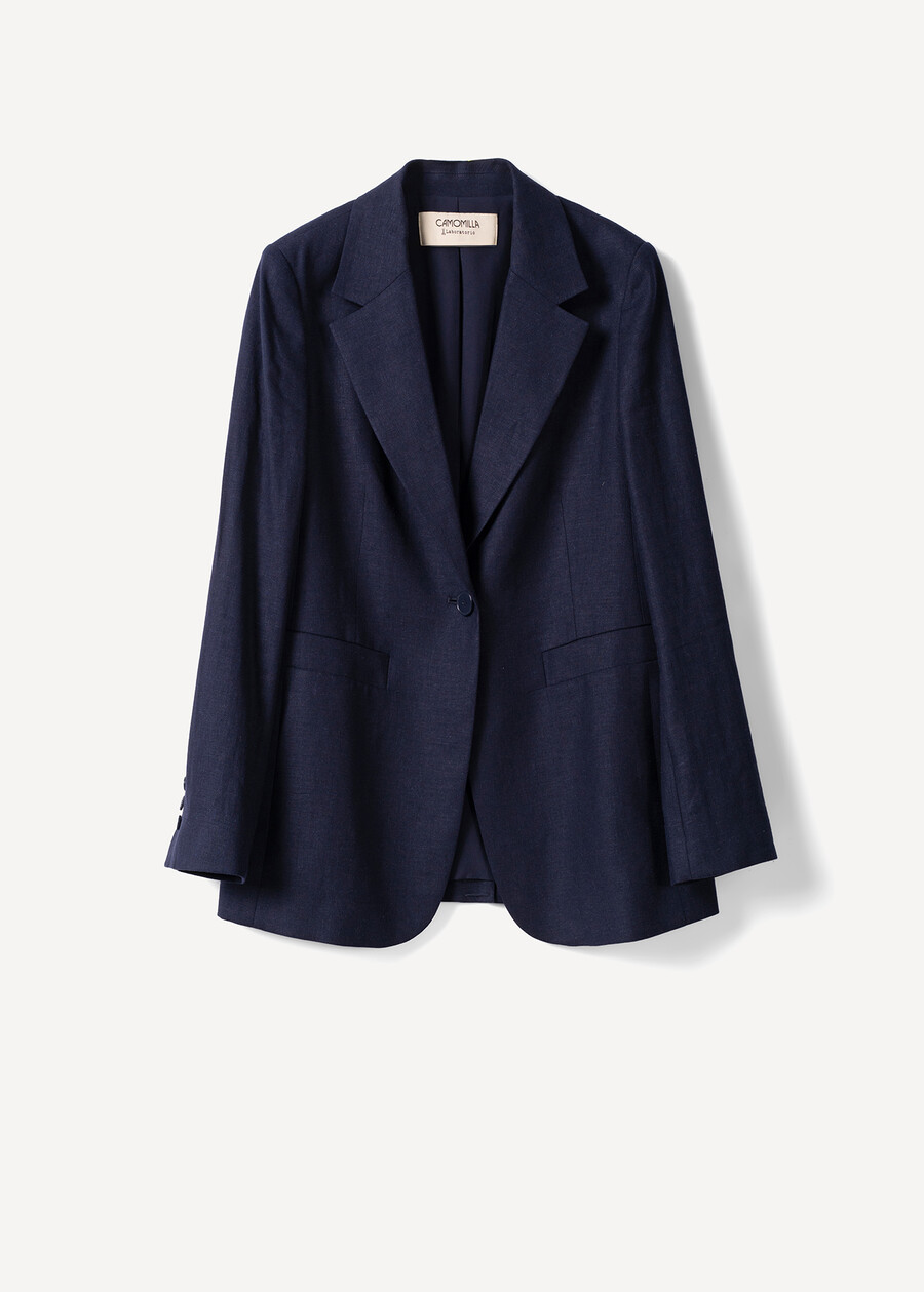 Geky single-breasted jacket MARRONEMABKSBLU Woman , image number 5