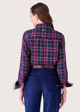 Camicia Check 100% viscosa BLU LAGUNA Donna immagine n. 4