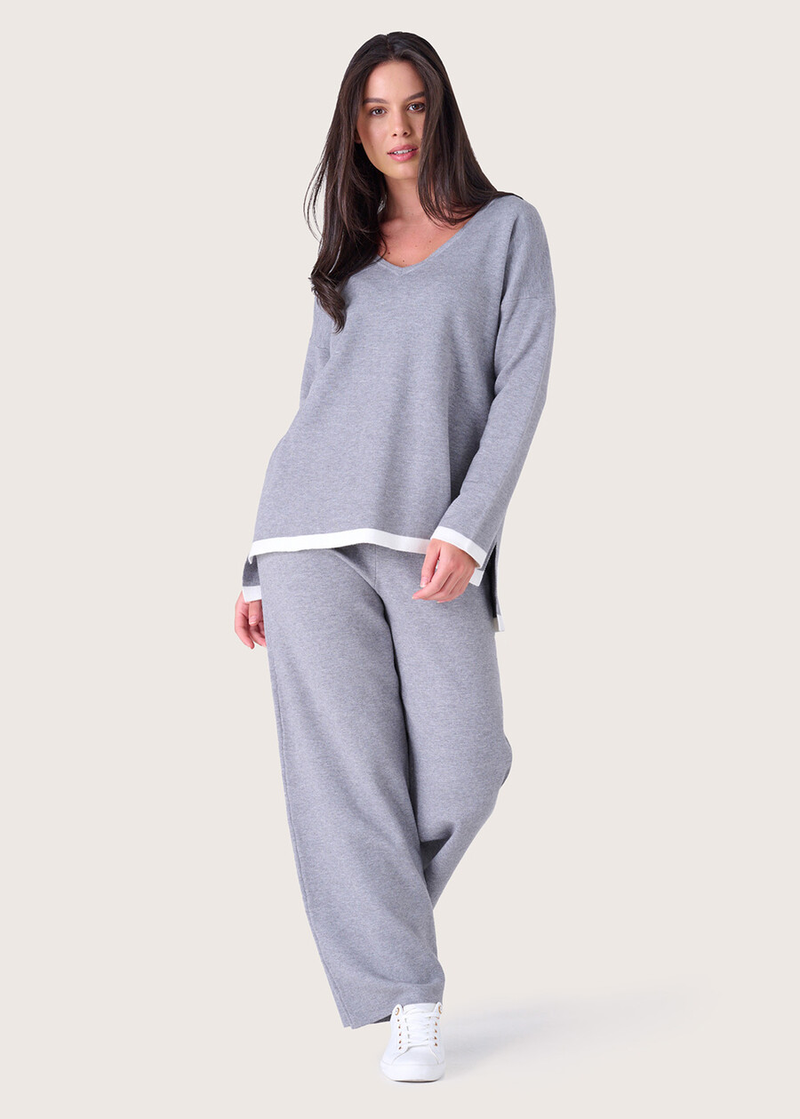 Pantalone Palmyr in maglia GRIGIO MEDIUM GREY Donna , immagine n. 2