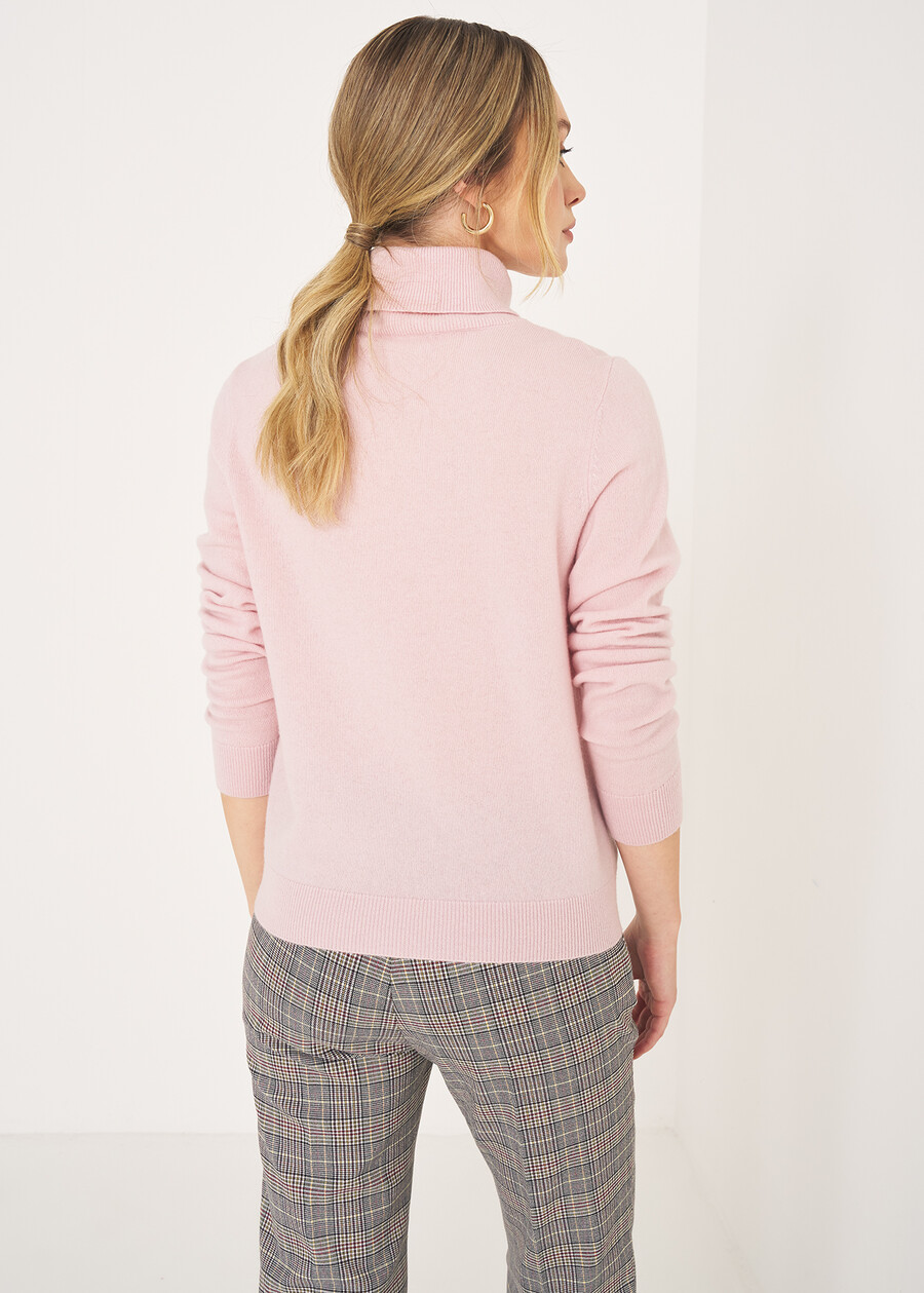 Maglia Moore collo alto CELESTE FIORDALISOROSA Donna , immagine n. 4