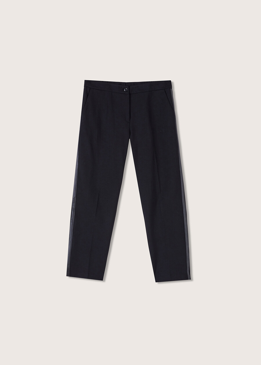 Pedra trousers in Milano stitch NERO BLACK Woman , image number 5