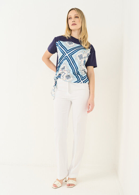 Pantaloni Clair in misto cotone BIANCO WHITE Donna null