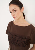 Sunset t-shirt with embroidery MARRONE JAVAROSA QUARZO Woman image number 2
