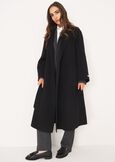 Connie pure wool wrap coat NERO BLACKBEIGE CAMMELLO Woman image number 2