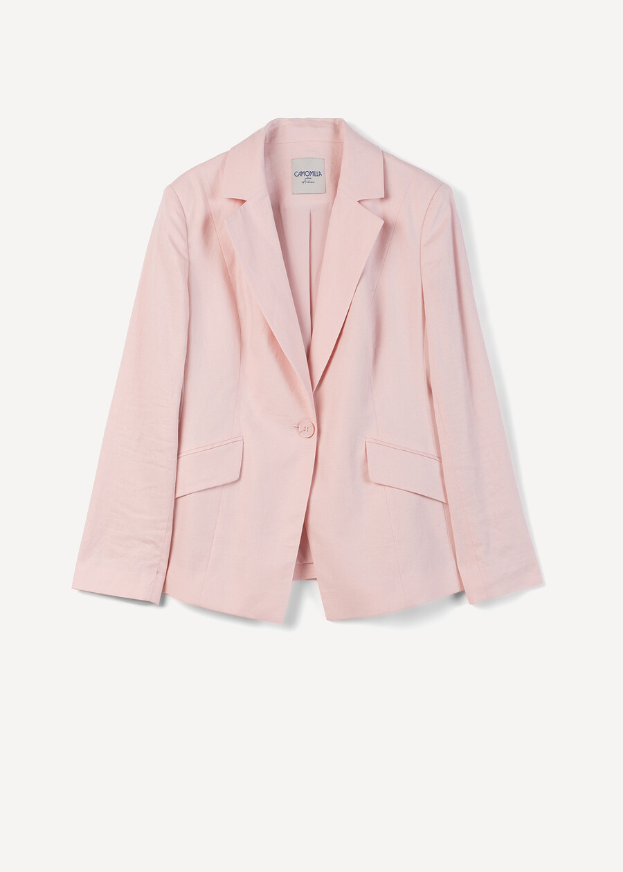 Giacca Gennifer in misto lino ROSABIANCO WHITE Donna , immagine n. 6