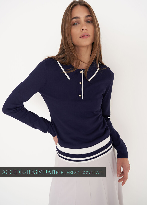 Maglia Maros modello polo BLU Donna null