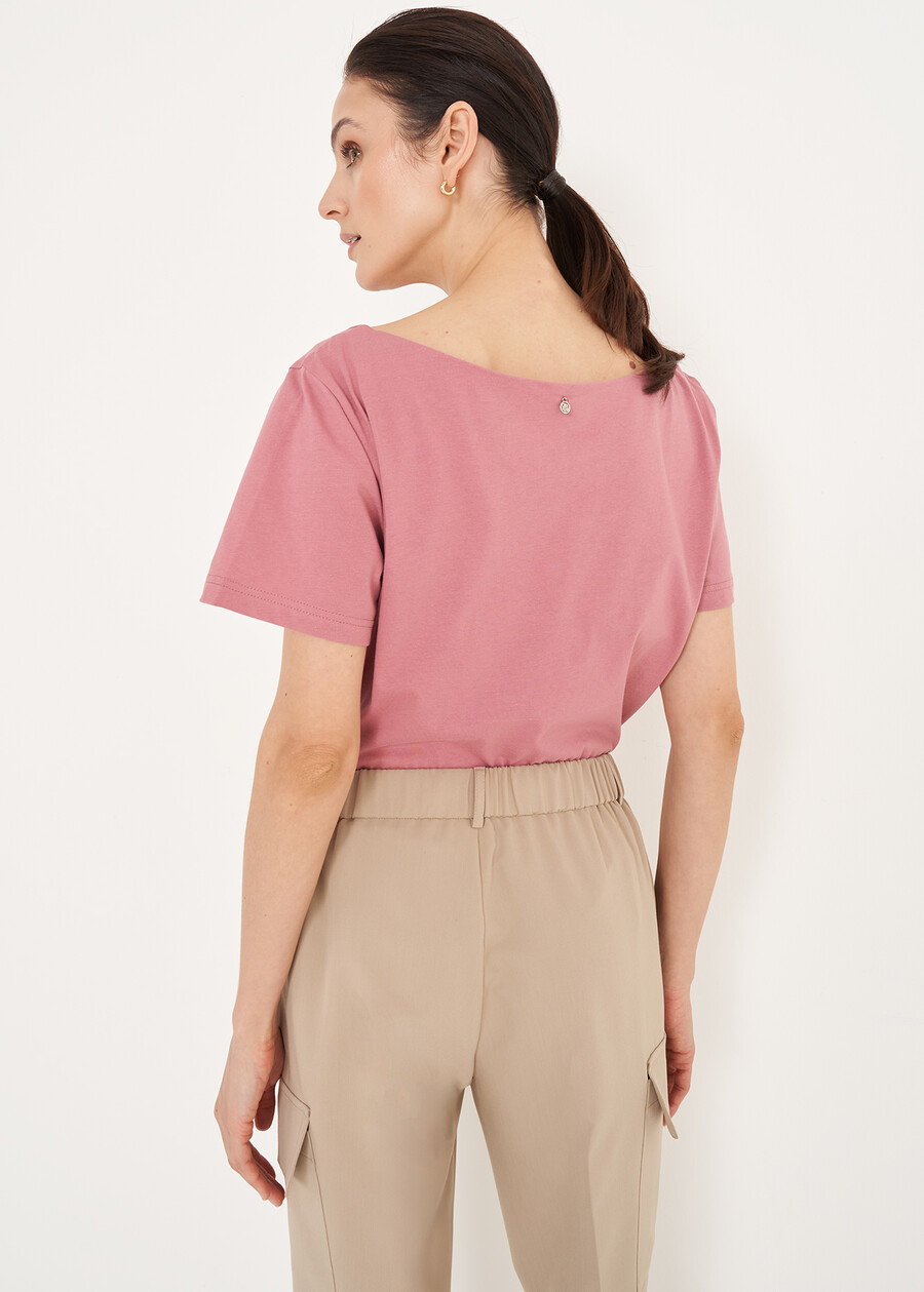 Sunset t-shirt with embroidery MARRONE JAVAROSA QUARZO Woman , image number 3