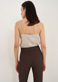Texas Silk Jacquard Top GRIGIO SILVER ORO GOLDEN Woman image number 3