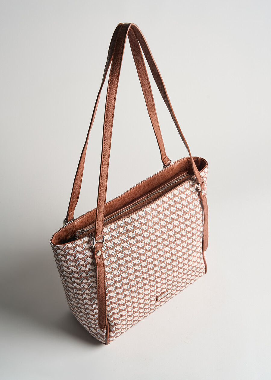 Shopping Bely stampa intreccio MARRONE PIGNA Donna , immagine n. 2