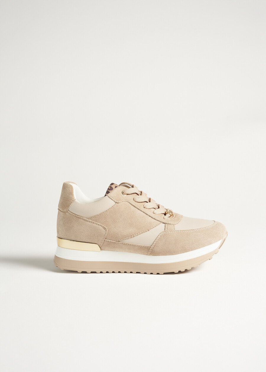 Sherly eco-suede sneakers BEIGE DOESKIN  Woman , image number 5