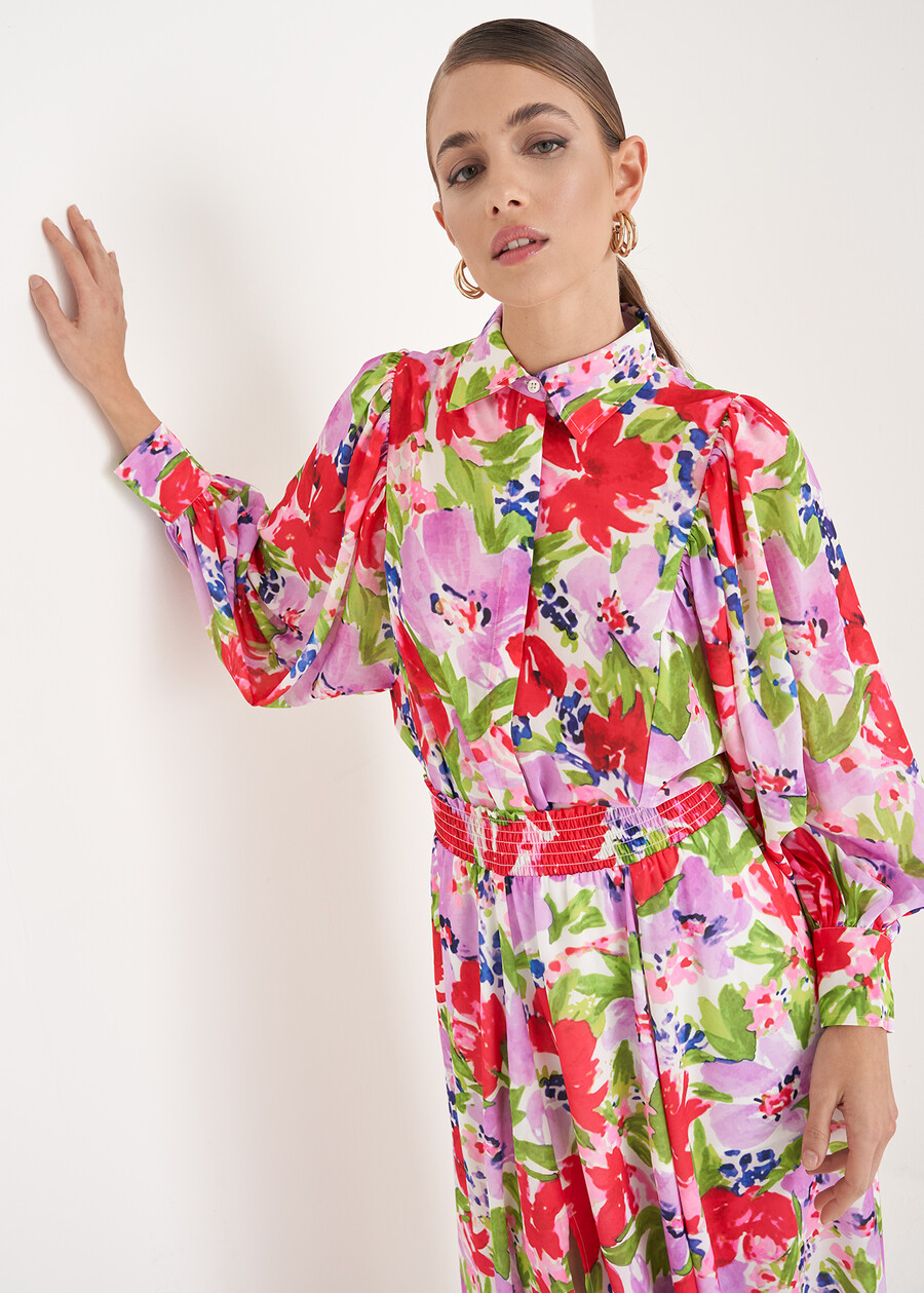 Camicia Cheryl con fantasia a fiori BIANCO WHITE Donna , immagine n. 2
