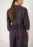 Artur ethnic print wrap dress BLU MIDNIGHTVIOLA VINACCIA Woman image number 4