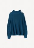 Maglione Miriam collo alto con bottoni BLU LAGUNA Donna immagine n. 5
