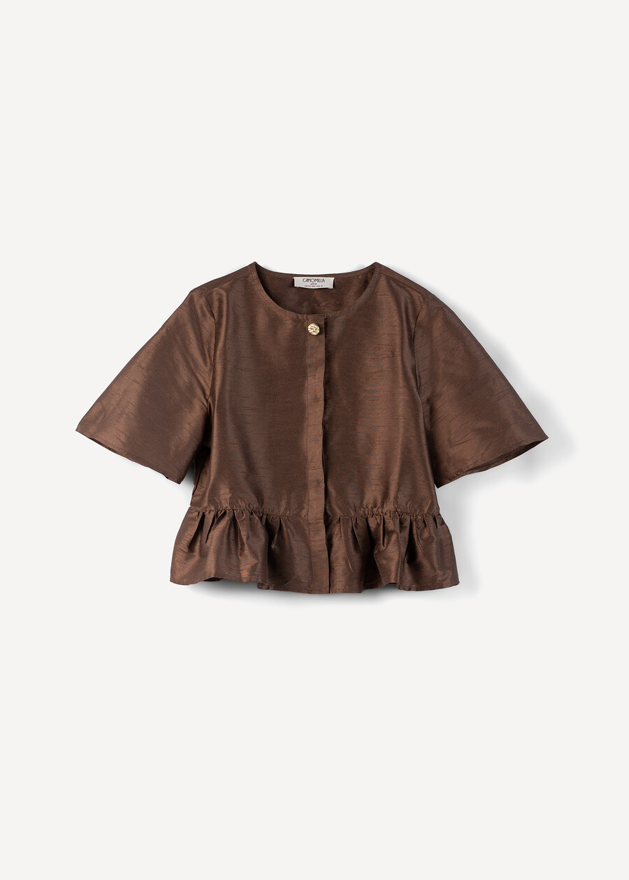 Camicia Calys bottone gioiello MARRONE Donna , immagine n. 5