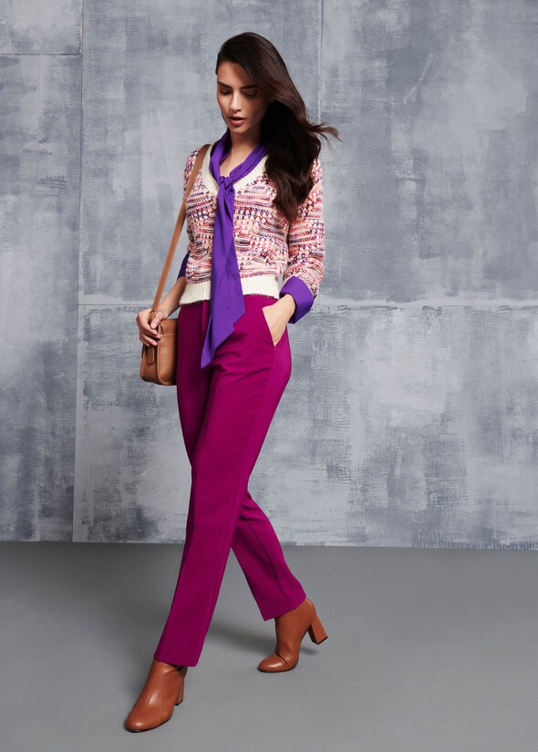 Pantalone Jacquelid in tessuto tecnico VIOLA IRIS Donna null